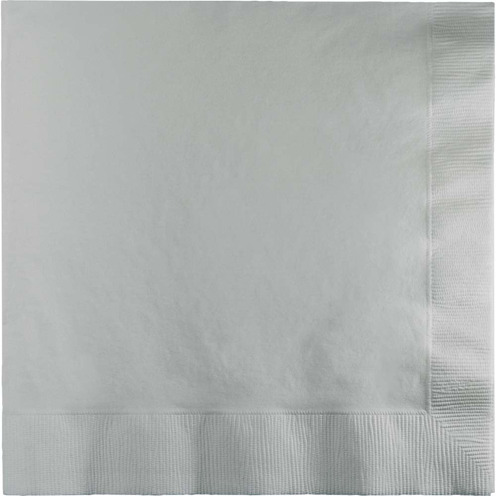 Light gray bed sheet with textured border on a white background