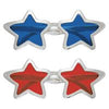 Silver Foil Star Novelty Glasses  2ct