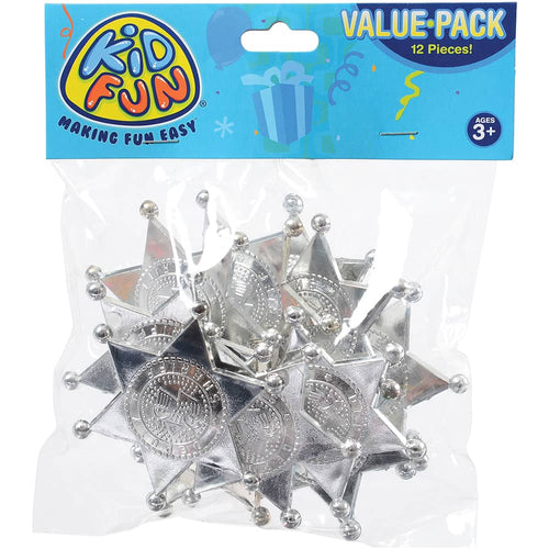 Silver Sheriff Badges Costume Accessory