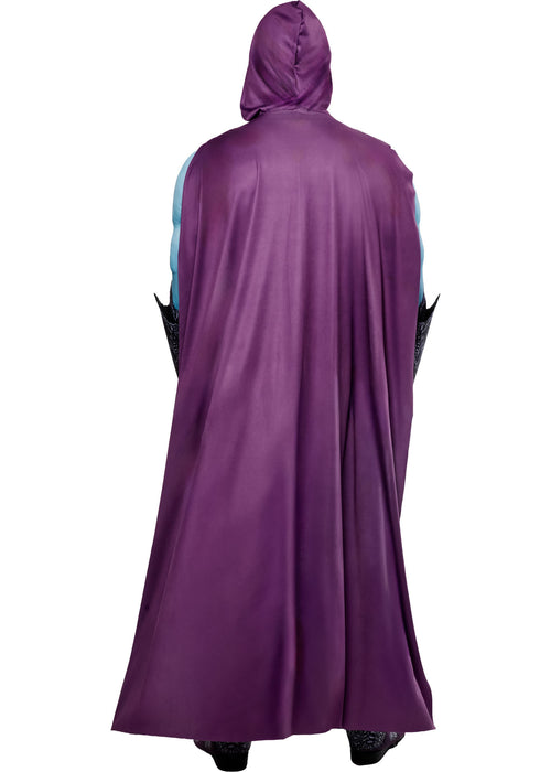 Purple hooded cloak on a white background