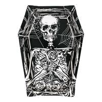 Sketchy Skull Skeleton Tombstone-Shaped 8" Plates  8ct
