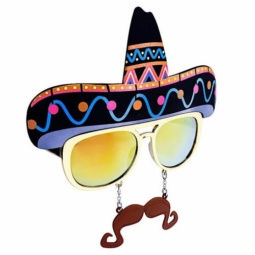 Sombrero Sun-Staches Costume Sunglasses