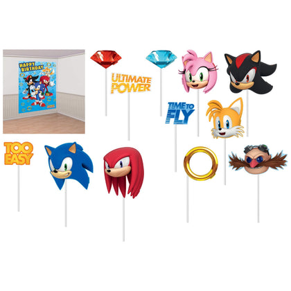 Sonic the Hedgehog  Background Decoration with Photo Booth Props