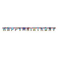 Colorful string of lights on a white background