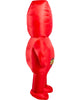 Red inflatable costume on a white background