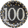 Sparkling Celebration 100th Round 7in Prismatic Plates 8ct