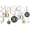 Sparkling Celebration 30 Pack Foil Swirl Decorations