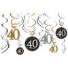 Sparkling Celebration 40 Pack Foil Swirl Decorations