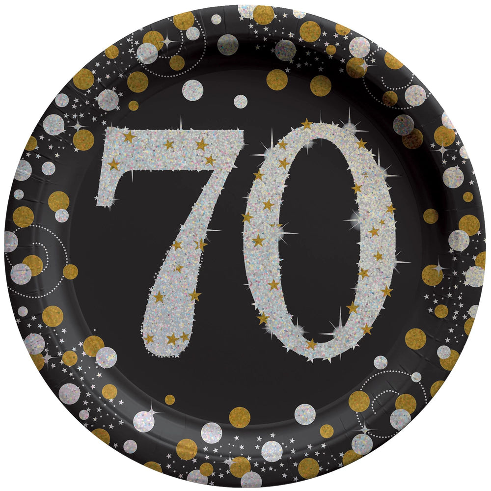 Sparkling Celebration 70th Round 7in Prismatic Plates 8ct