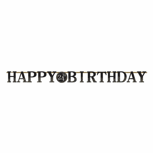 Sparkling Gold Celebrations Add Any Age Birthday Banner