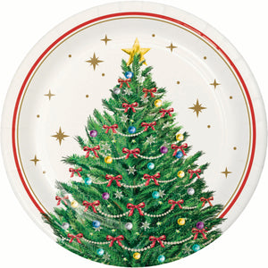 Sparkling Spruce 7in Paper Plate 8ct