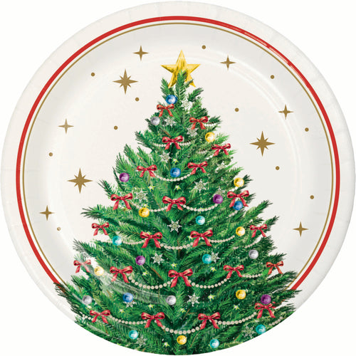 Sparkling Spruce 7in Paper Plate 8ct