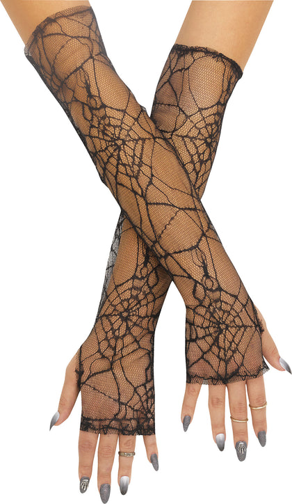 Spider Web Lace Fingerless Glove