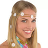 Sport cute festival fashion with our Festival Flower Headband! This groovy hair accessory features a suede cord with fabric daisy accents and peace sign charms that hang from each end. With an adjustable hook-and-loop closure, this hippie headband is a great accessory to a chic festival outfit or 60s costume! Festival Flower Headband measures 26in long, and fits most teens and adults.
