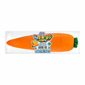 Carrot-shaped toy with packaging on a white background
