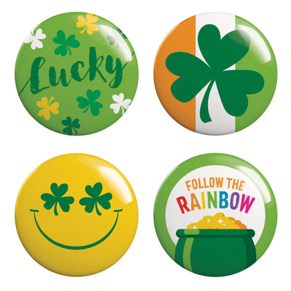 St. Pat's Favor Buttons 4ct