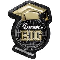Starry Graduation "Dream Big" Shaped Plates  8ct - Foil Stamping