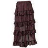 Steampunk Brown Ruffle Layered Skirt