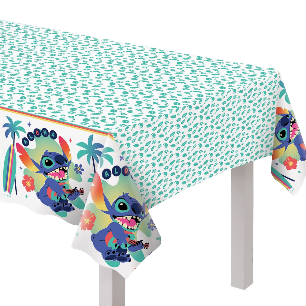 Tablecloth with cartoon character design on a white background