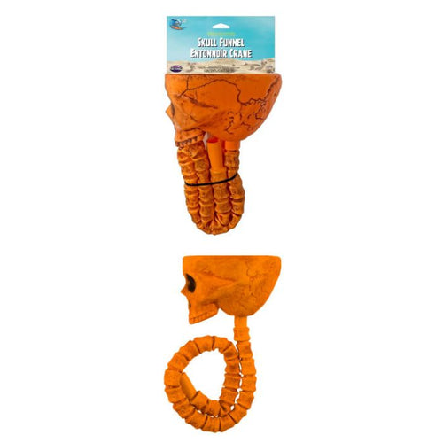 SummWeen Skull Beer Funnel Orange