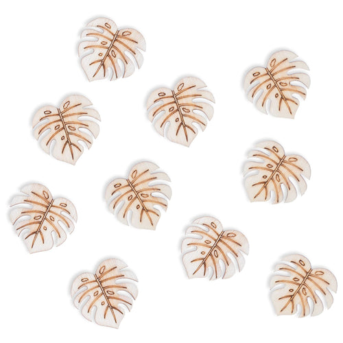 Summer Palm Leaf Wood Table Scatters