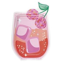 Summer Disco Drink Shaped 6.5" x 9.75" Plates  8ct - Iridescent Foil Stamping