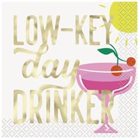 Summer Fun "Low-Key Day Drinker" Beverage Napkins  16ct