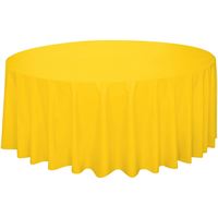 Sunshine Yellow Round Plastic Table Cover | Solids