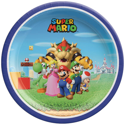 Super Mario 7in Paper Plates 8ct | Kid's Birthday