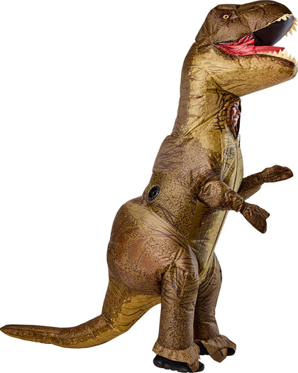 Toy dinosaur costume on a white background