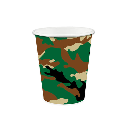 Camo 9oz Paper Cups 8ct