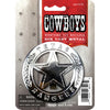 Texas Ranger star badge on packaging with 'Cowboys' text