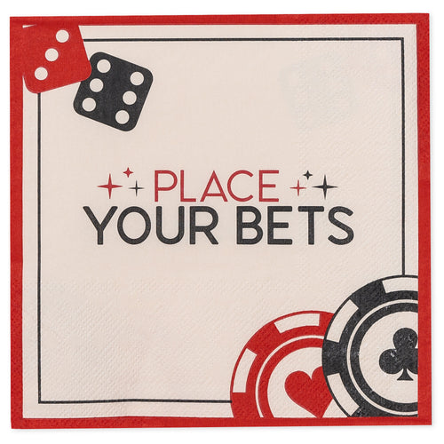 Casino Lunch Napkins 16ct