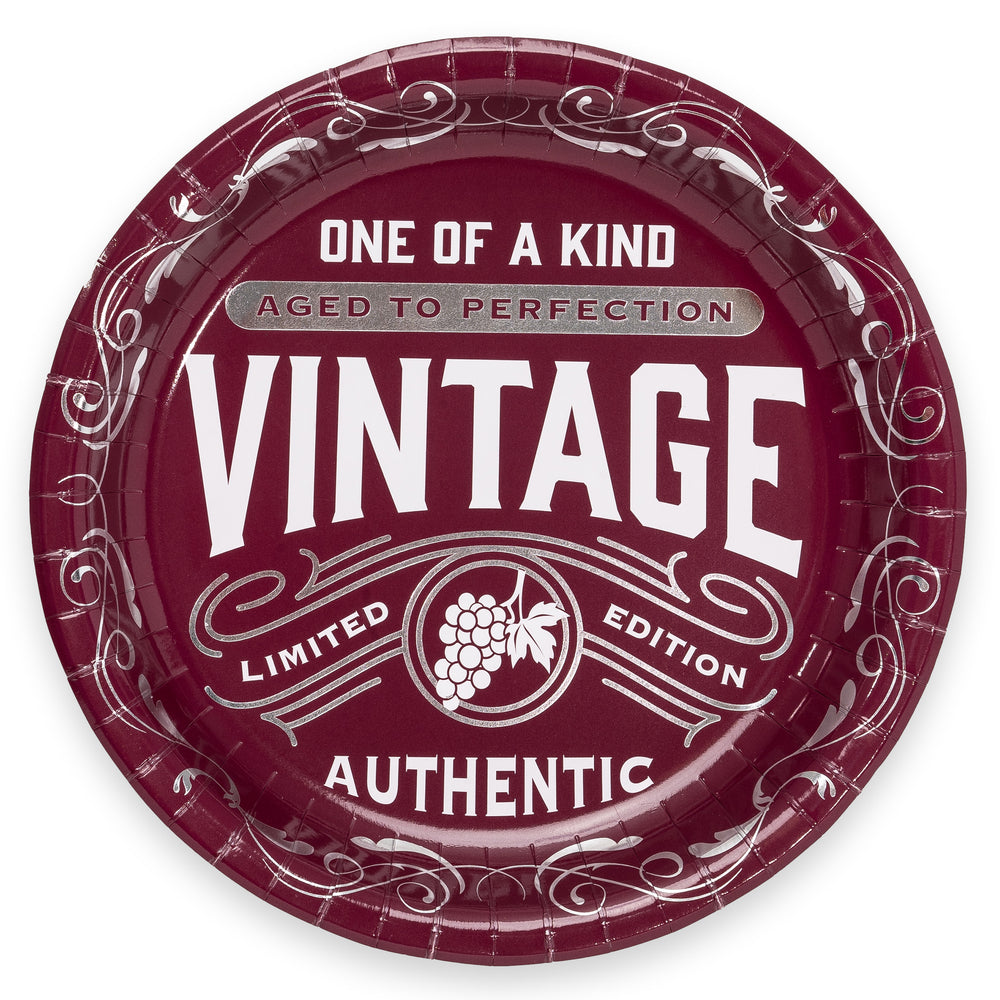 Cheers to a Fine Vintage 9in Paper Plate 8ct