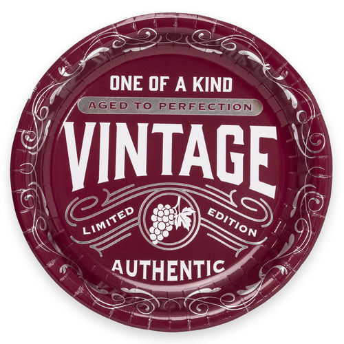 Cheers to a Fine Vintage 9in Paper Plate 8ct
