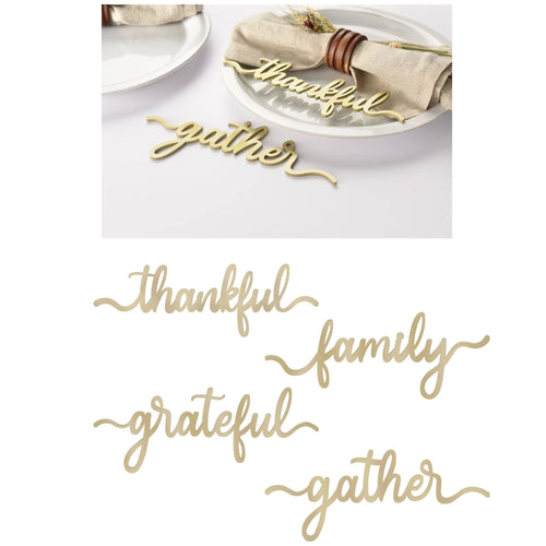 Thanksgiving Decorative Wood Sayings  8ct