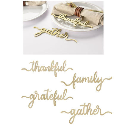 Thanksgiving Decorative Wood Sayings  8ct