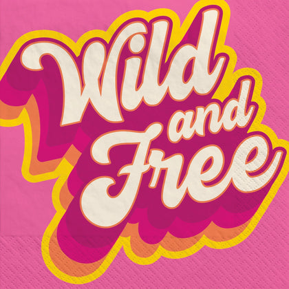 Wild and Free Throwback Summer Beverage Napkins 40ct