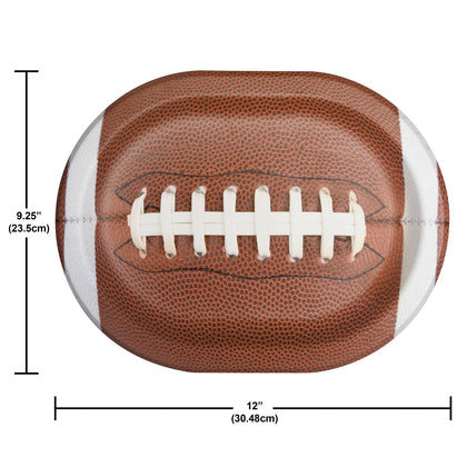 Touchdown Football Oval Plates 8ct