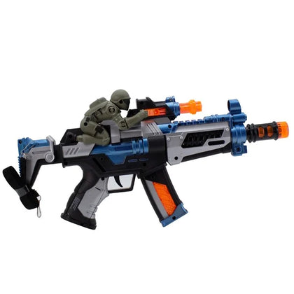 Toy Machine Gun with Military Figure