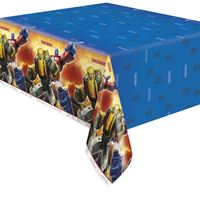Tablecloth with superhero design on a white background