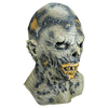 Zombie mask with detailed texture on a white background