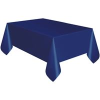 True Navy Blue Solid Rectangular Plastic Table Cover  54
