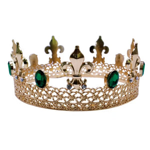 Gold Crown With Green Jewels