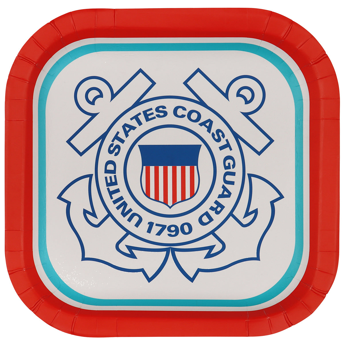 US Coast Guard – 9″ Square Paper Plates 8ct | Graduation