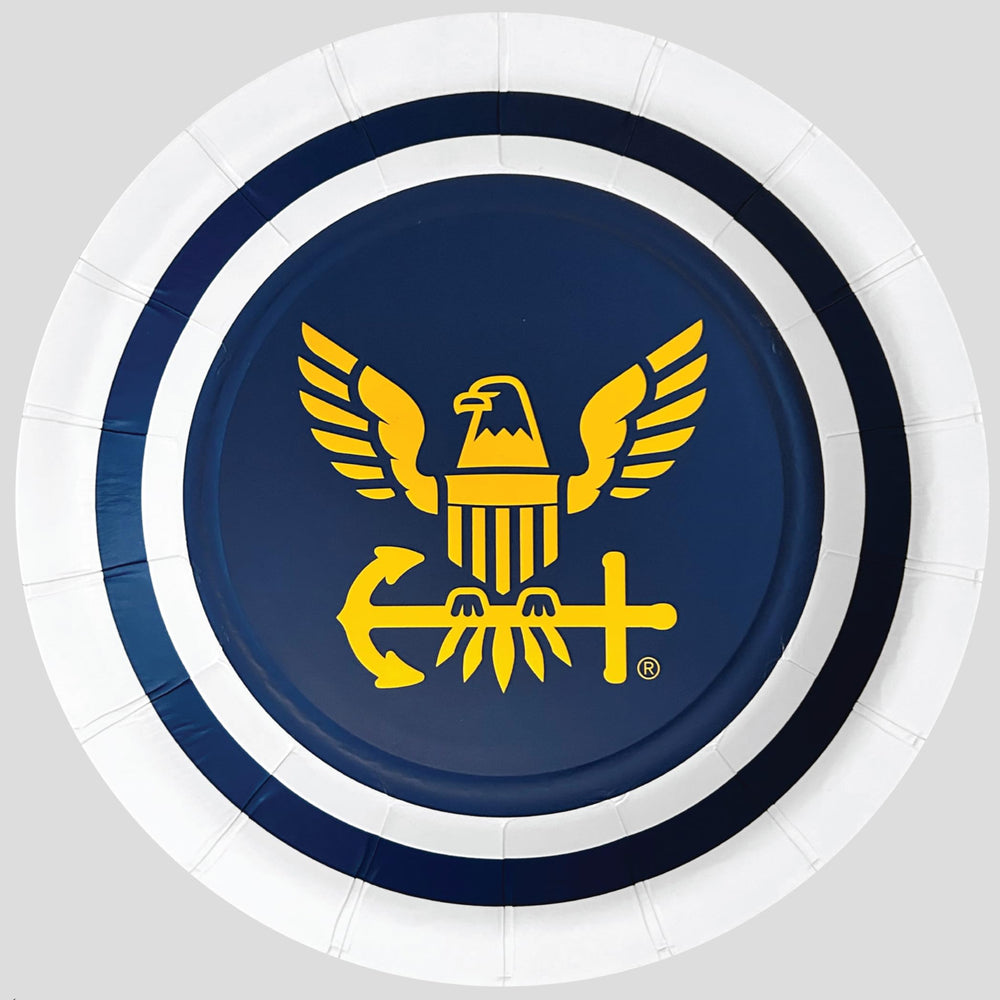 US Navy 7in Paper Plates 8ct | Graduation