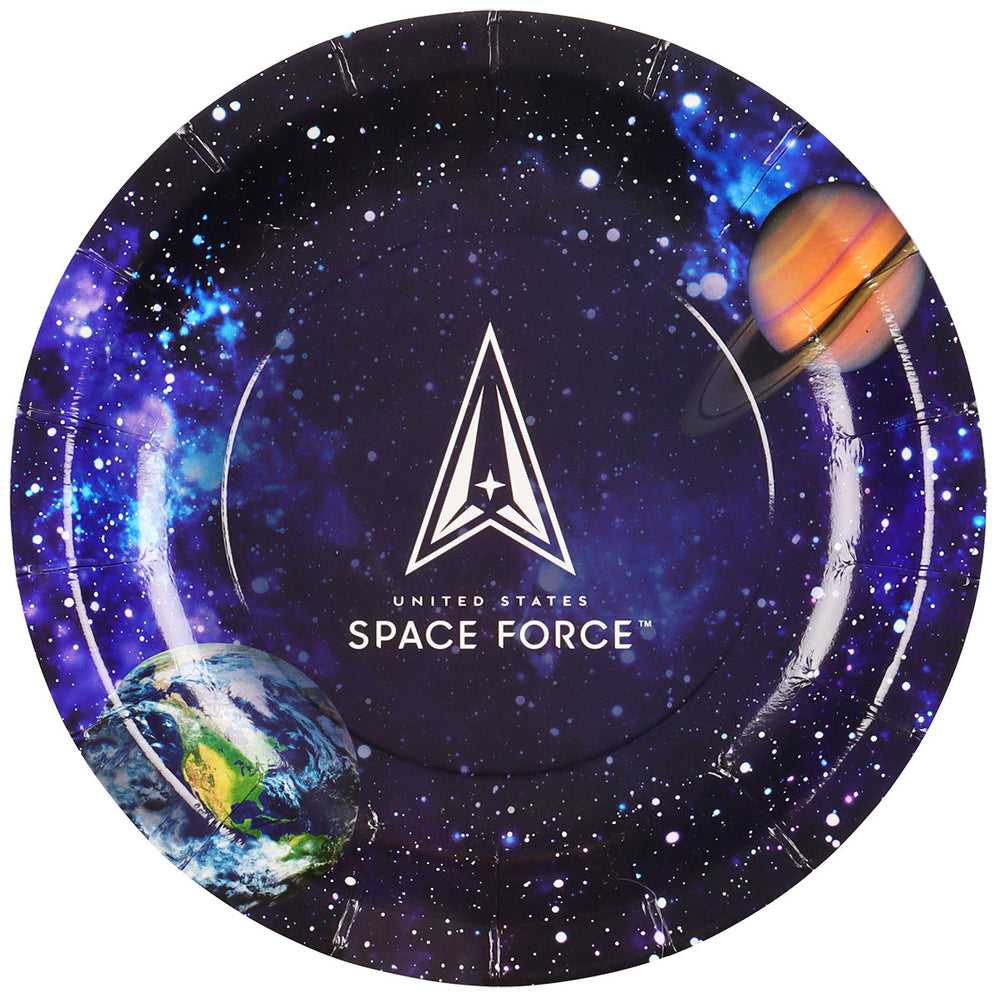 US Space Force Paper Plates Round 9″- 8ct