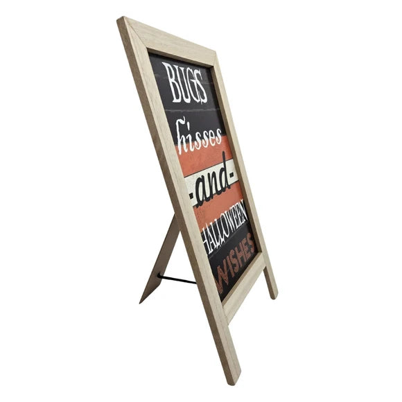 Bugs Hisses and Halloween Wishes Freestanding Board Display Sign