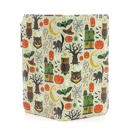 Halloween-themed product with pumpkins, cats, and ghosts on a white background