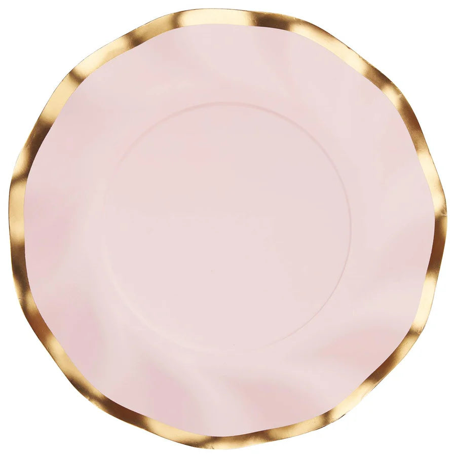 Wavy Salad Plate Everyday Blush/8ct